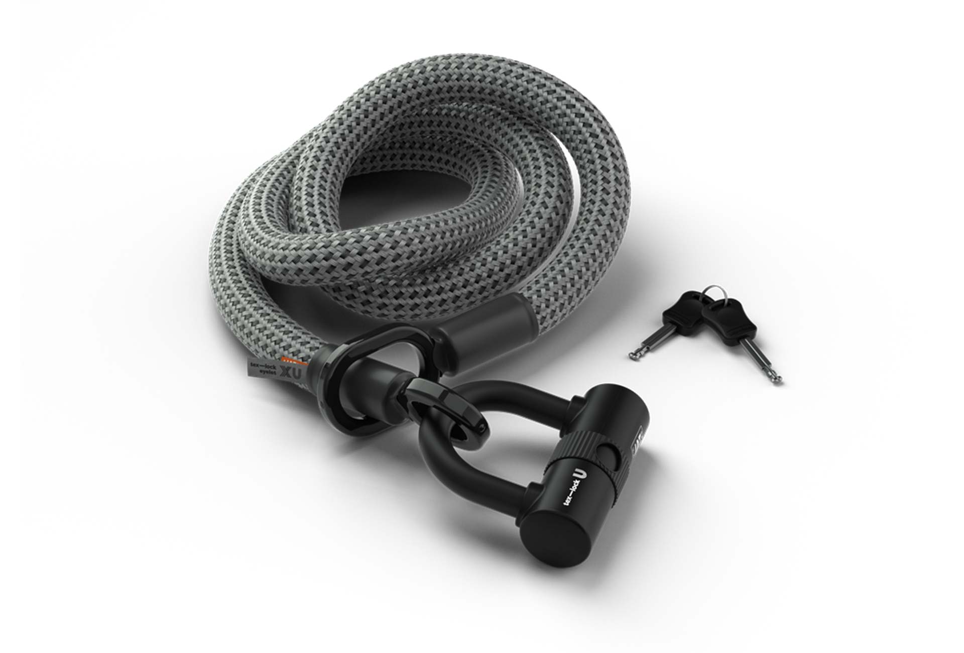 Texlock Seilschloss L (160 cm) grau/schwarz